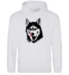 Жіноча толстовка (худі) Husky licked Сірий меланж Жіноча толстовка (худі) Husky licked Сірий меланж фото