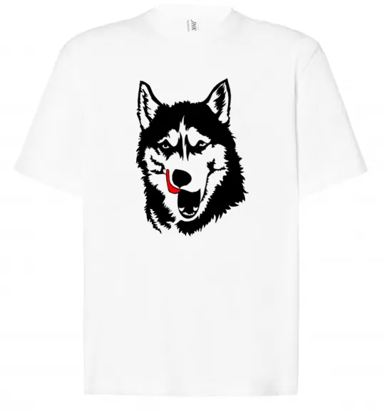 Футболка Оверсайз Husky licked Белый фото