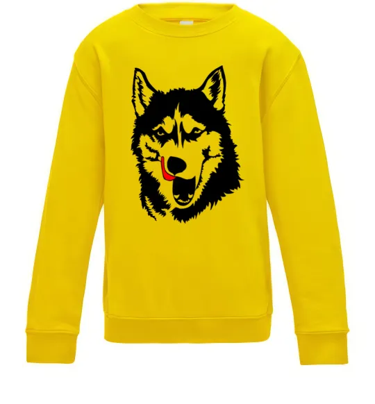 Дитячий світшот Husky licked Сонячно жовтий фото