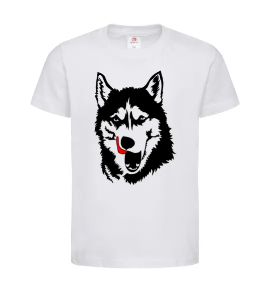 Детская футболка Husky licked Белый фото