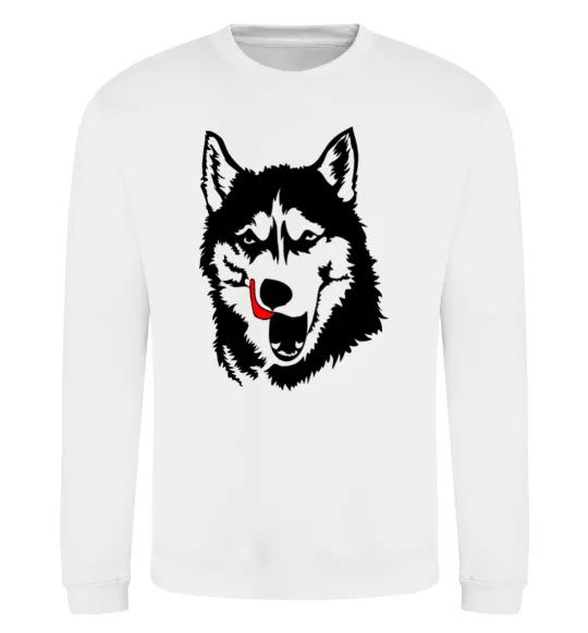 Світшот Husky licked Білий фото