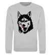 Світшот Husky licked Сірий меланж фото