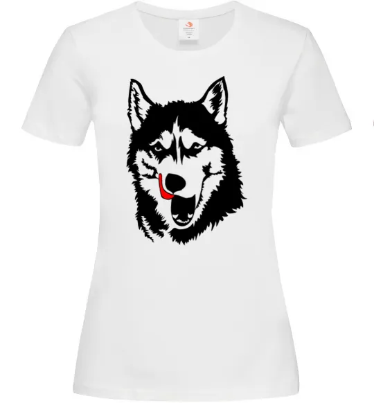 Женская футболка Husky licked Белый фото