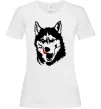 Женская футболка Husky licked Белый Женская футболка Husky licked Белый фото