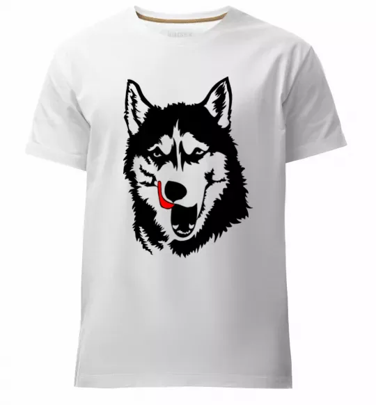 Мужская премиум футболка Husky licked Белый фото