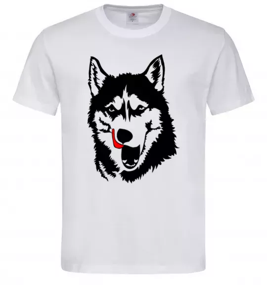 Чоловіча футболка Husky licked Білий фото
