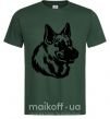Мужская футболка Немецкая овчарка Темно-зеленый фото