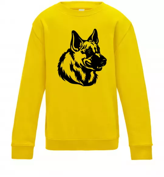 Детский Свитшот Німецька вівчарка Солнечно желтый фото