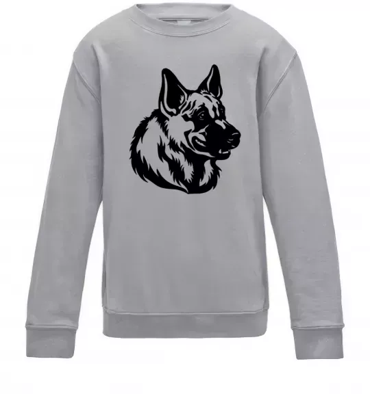 Детский Свитшот Німецька вівчарка Серый меланж фото
