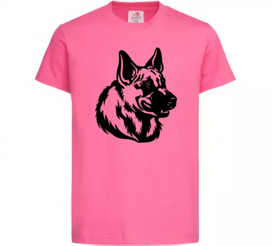 Детская футболка Німецька вівчарка Ярко-розовый фото