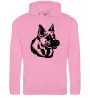 Чоловіча толстовка (худі) Німецька вівчарка Рожевий фото