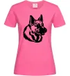 Жіноча футболка Німецька вівчарка Яскраво-рожевий фото
