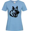 Жіноча футболка Німецька вівчарка Блакитний фото