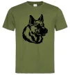 Чоловіча футболка Німецька вівчарка Оливковий фото