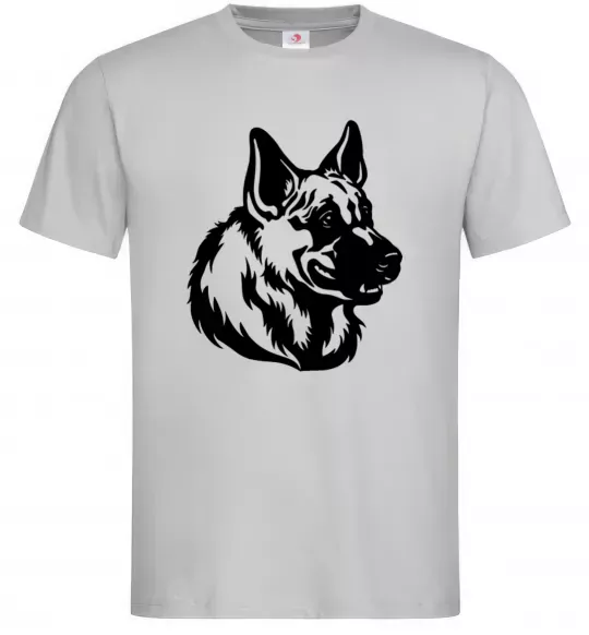 Чоловіча футболка Німецька вівчарка Сірий фото