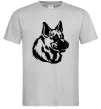 Чоловіча футболка Німецька вівчарка Сірий фото