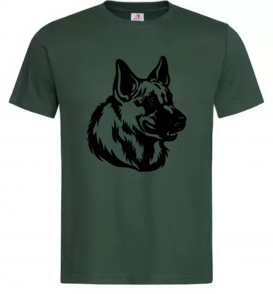 Чоловіча футболка Німецька вівчарка Темно-зелений фото