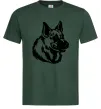Чоловіча футболка Німецька вівчарка Темно-зелений фото