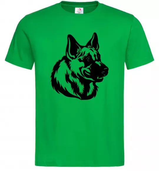 Чоловіча футболка Німецька вівчарка Зелений фото
