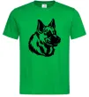 Чоловіча футболка Німецька вівчарка Зелений фото
