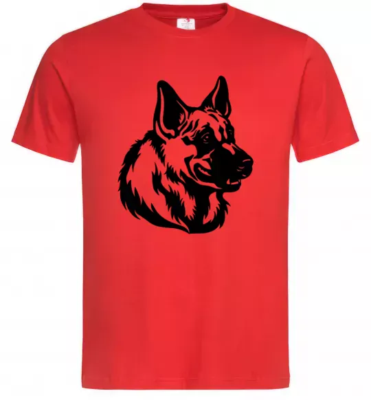 Чоловіча футболка Німецька вівчарка Червоний фото