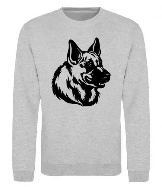Свитшот Німецька вівчарка Серый меланж фото