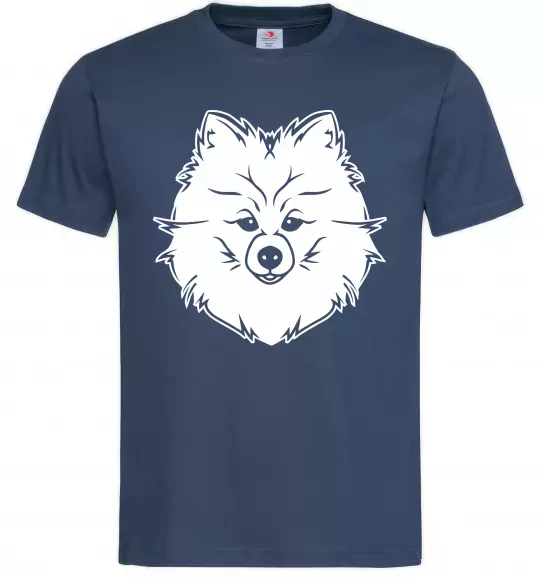 Чоловіча футболка Pomeranian Темно-синій фото