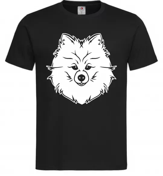 Чоловіча футболка Pomeranian Чорний фото