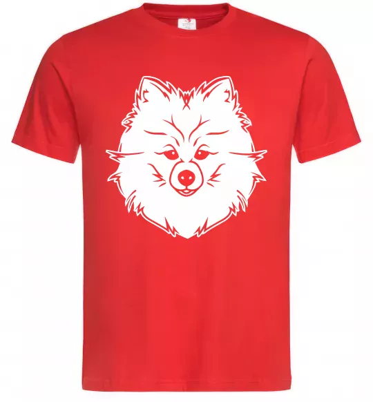 Чоловіча футболка Pomeranian Червоний фото