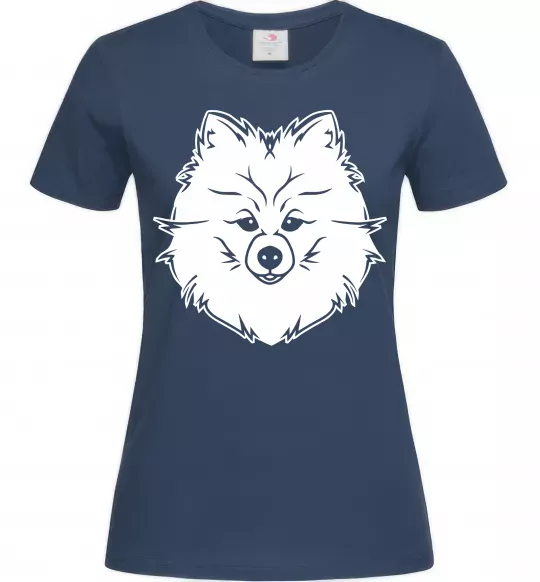 Жіноча футболка Pomeranian Темно-синій фото