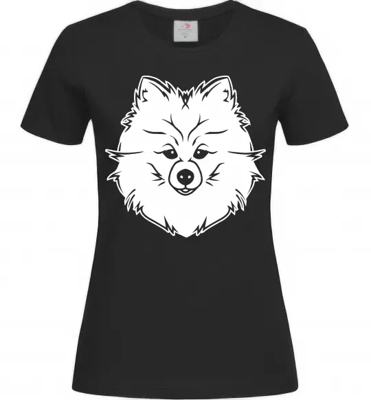 Жіноча футболка Pomeranian Чорний фото