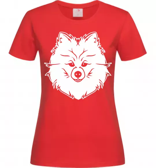 Жіноча футболка Pomeranian Червоний фото