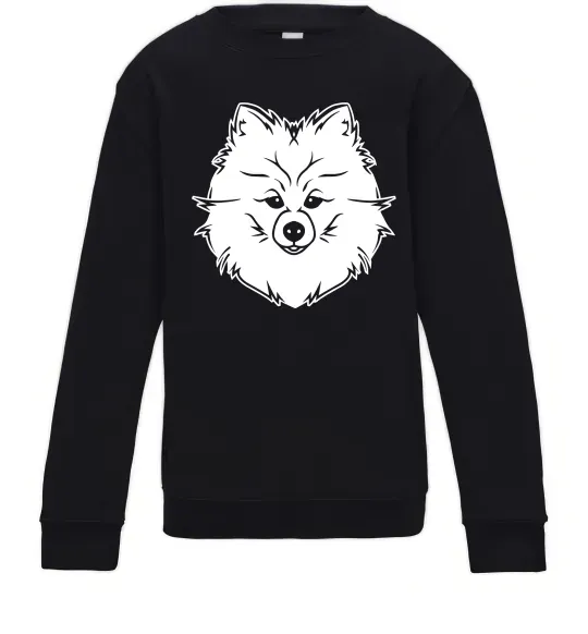 Детский Свитшот Pomeranian Черный фото