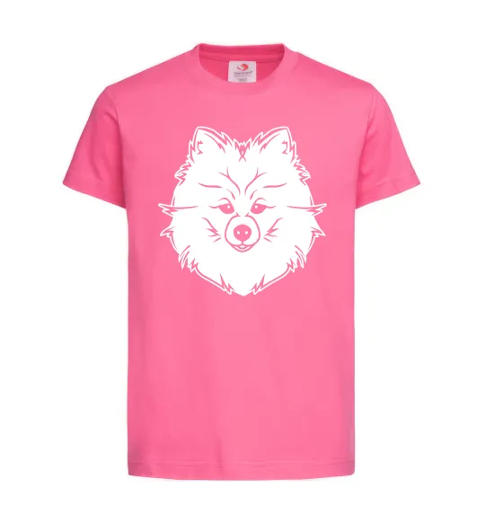 Дитяча футболка Pomeranian Яскраво-рожевий фото