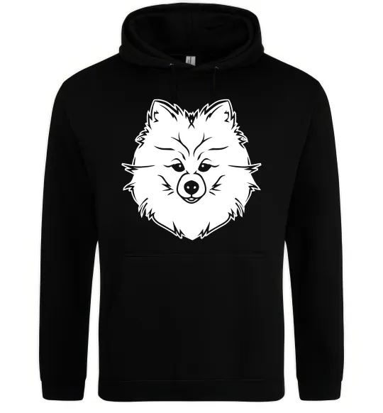 Женская толстовка (худи) Pomeranian Черный фото