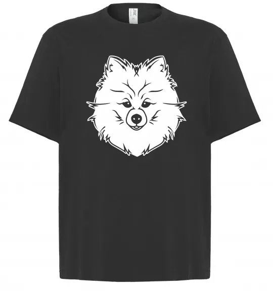 Футболка Оверсайз Pomeranian Черный фото