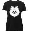 Женская премиум футболка Pomeranian Черный фото