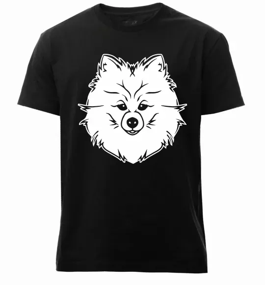 Чоловіча преміум футболка Pomeranian Чорний фото