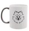 Чашка з кольоровою ручкою Pomeranian Срібло Чашка з кольоровою ручкою Pomeranian Срібло фото