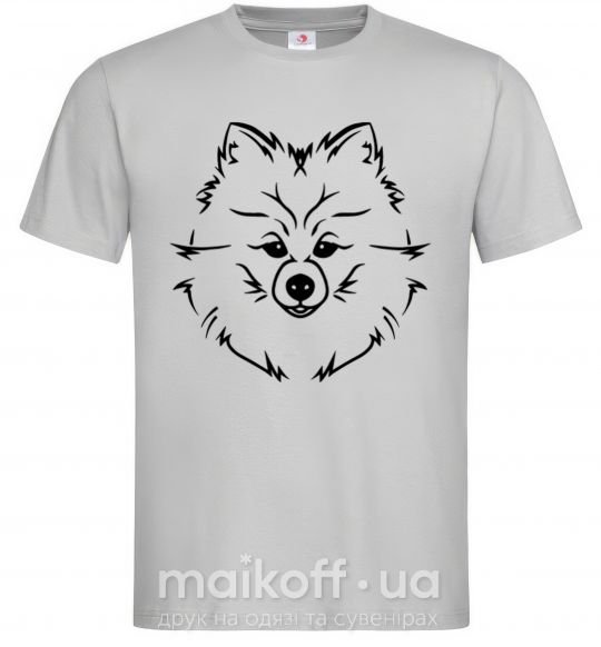 Мужская футболка Pomeranian Серый фото