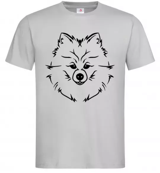 Чоловіча футболка Pomeranian Сірий фото