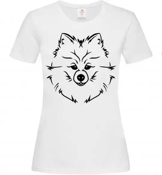 Жіноча футболка Pomeranian Білий фото