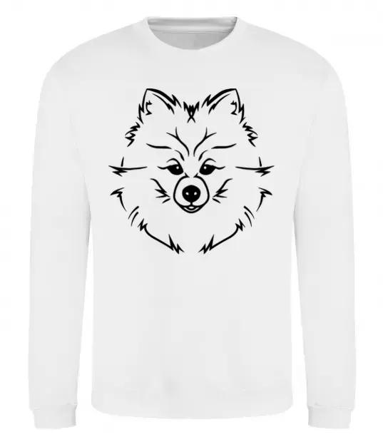 Світшот Pomeranian Білий фото
