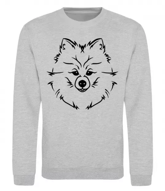 Світшот Pomeranian Сірий меланж фото