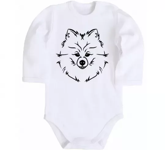 Дитячий бодік Pomeranian Білий фото