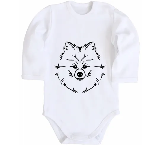Дитячий бодік Pomeranian Білий фото