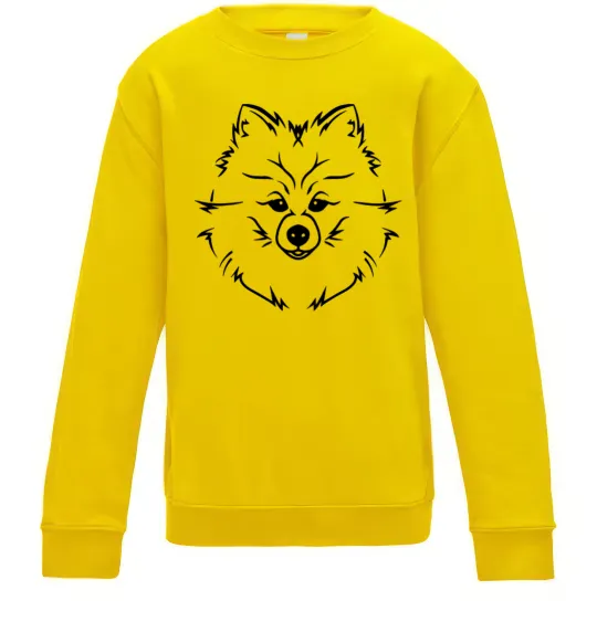 Детский Свитшот Pomeranian Солнечно желтый фото