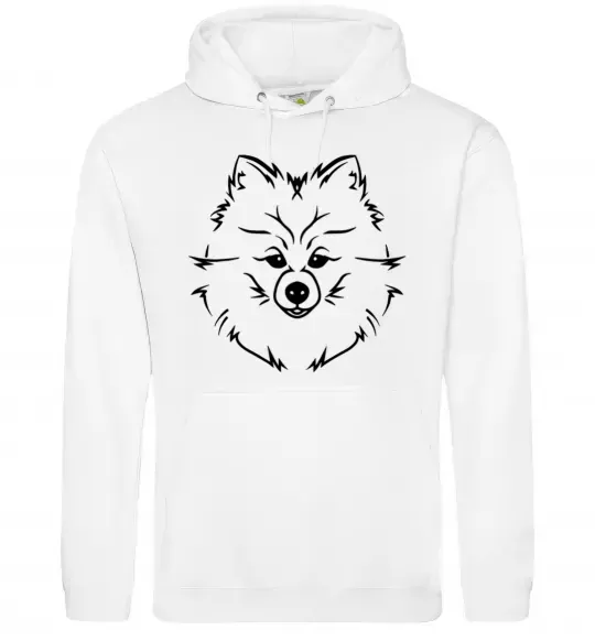 Чоловіча толстовка (худі) Pomeranian Білий фото