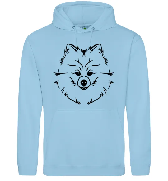 Чоловіча толстовка (худі) Pomeranian Блакитний фото