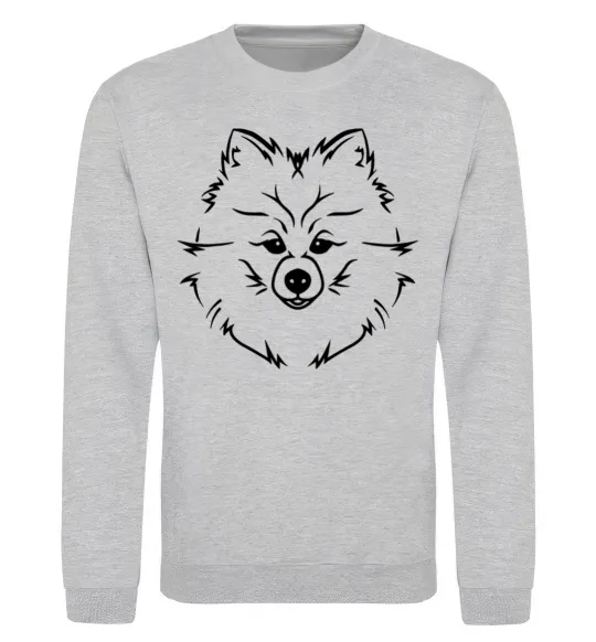 Свитшот Pomeranian Серый меланж фото